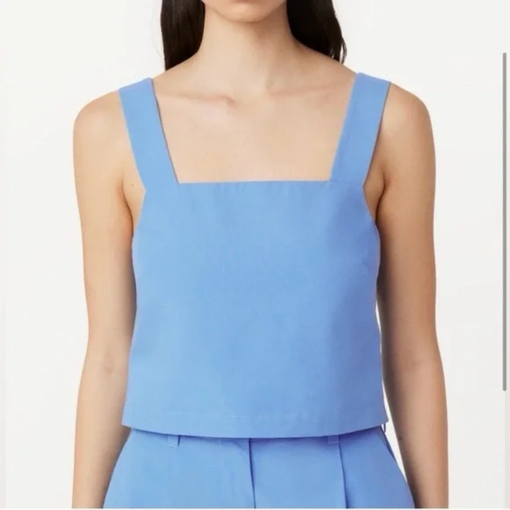 Frank & Oak Sky Blue Poplin Shell Top